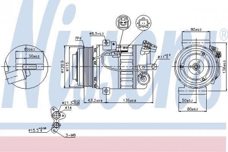 Компресор NS X-TRAIL T31(07-)2.0 D(+)[OE 8200561276] NISSENS 89392