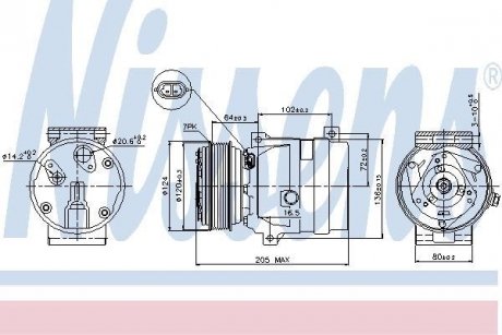 Компресор NS INTERSTAR(02-)2.5 dCi(+)[OE 8200678510] NISSENS 89435 (фото 1)