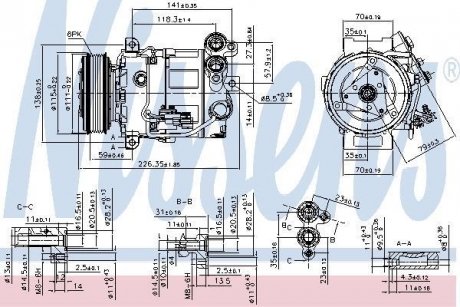 Компресор VOLVO S80 II (AS) (06-) 4.4 i V8 NISSENS 89465
