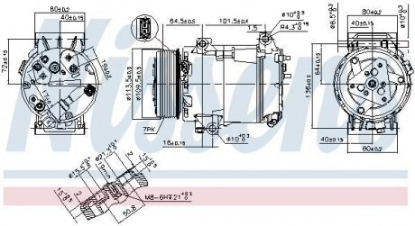 Компресор RENAULT ESPACE IV (02-) 2.2 dCi NISSENS 89481