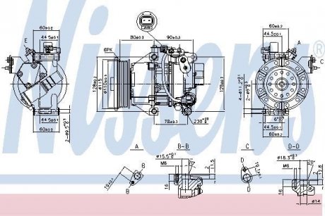 Компресор TOYOTA YARIS / ECHO I (#P10) (99-) 1.3 i 16V NISSENS 89554