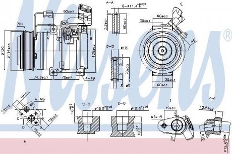 Компресор HONDA CR-V (RD) (02-) 2.2 CTDi NISSENS 89586