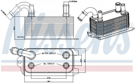 Радіатор масляний FORD C-MAX/ FIESTA (2009) (вир-во) NISSENS 90661 (фото 1)