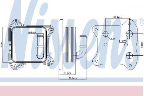 Масл.рад. AI A 1/S 1(10-)1.2 TFSI(+)[OE 03F117021A] NISSENS 90680