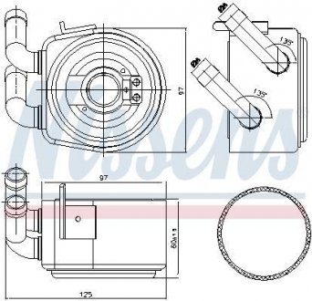 Масл.рад. FD MAVERICK(02-)3.0 i V6 24V(+)[OE 1S7E6A642CD] NISSENS 90695