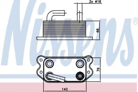 Масл.рад. VOLVO C 30(06-)D5(+)[OE 30751937] NISSENS 90738