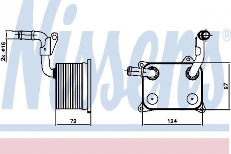 Масл.рад. AI A 5/S 5(07-)S5-4.2 FSI(+)[OE 079117015A] NISSENS 90744