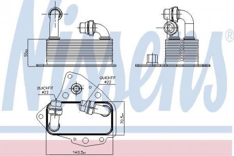 Масляный Радіатор OPEL INSIGNIA A (08-) 2.0 CDTi NISSENS 90803