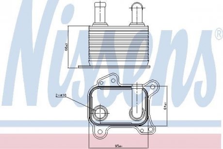 Масляный Радіатор VAUXHALL COMBO (00-) 1.7 DTi NISSENS 90825