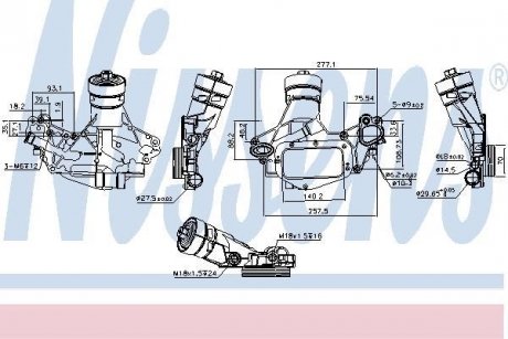 Масляный Радіатор VAUXHALL CORSA D (06-) 1.6 i 16V TURBO NISSENS 90931