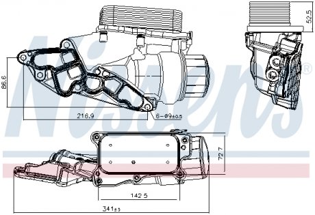 Масляный Радіатор MERCEDES SPRINTER W 906 (06-) 524 NISSENS 90933