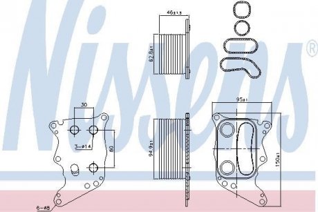 Масляный Радіатор NISSENS 90991