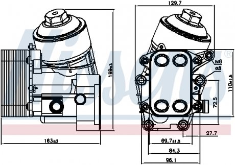 Масляный Радіатор SKODA PRAKTIK (5J) (06-) 1.2 TDi NISSENS 91154