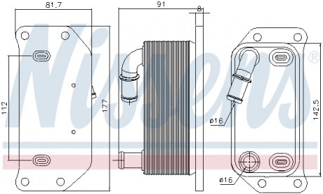 Масляний радіатор VOLVO S80 II (2007) S80 2.4 D5 NISSENS 91188