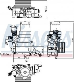 Масляний радіатор NISSAN QASHQAI (2014) 1.5 DCI NISSENS 91194