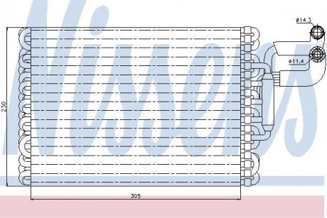 Випарник MB E W 124(84-)200(+)[OE 000 830 54 58] NISSENS 92059