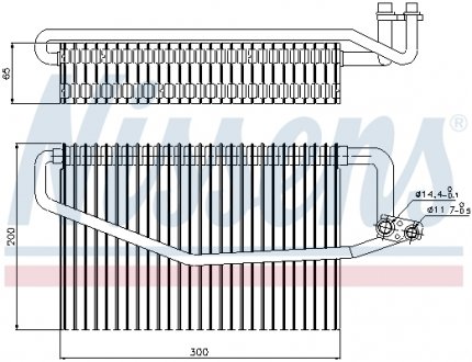 Випарник MB C W 203(00-)C 160(+)[OE 203 830 01 58] NISSENS 92173