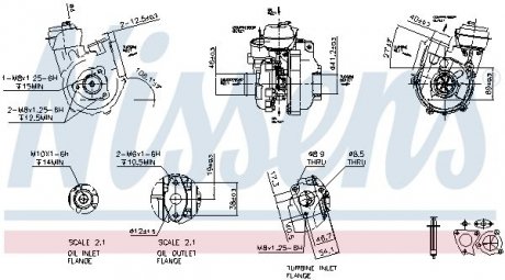 Турбіна HYUNDAI TUCSON (JM) (04-) 2.0 CRDi (вир-во) NISSENS 93223 (фото 1)