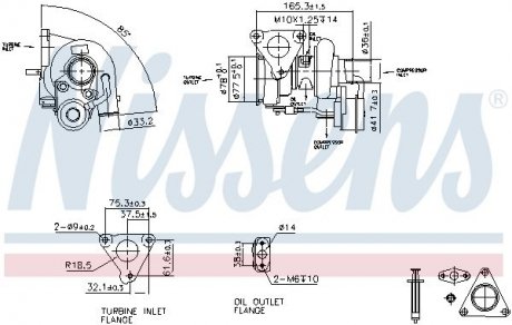 Турбіна Fiat/PSA 2.2HDI P22DTE 06- (вир-во) NISSENS 93262