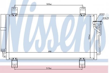 Конденсер кондиціонера NISSENS 940032