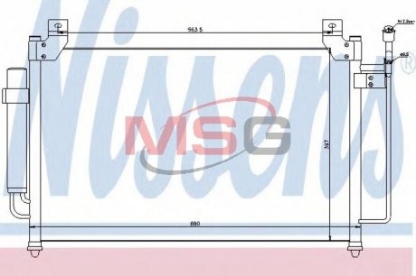 Конденсер MZ CX-7(07-)2.2 CDVi(+)[OE EGY1-61-48ZC] NISSENS 940049