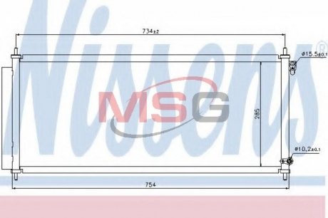 Конденсер HD FIT(02-)1.2 i(+)[OE 80110-SAA-013] NISSENS 940051 (фото 1)