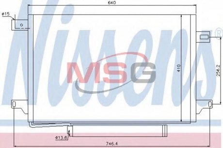 Конденсер MB SPRINTER W 906(06-)209 CDI(+)[OE 2E0.820.413 A] NISSENS 940054