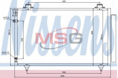 Конденсер TY COROLLA VERSO(04-)1.6 i 16V(+)[OE 88450-0F110] NISSENS 940081