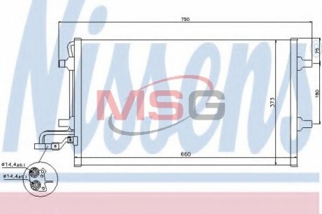 Конденсер VOLVO C 30(06-)1.6 D(+)[OE 30647932] NISSENS 940086