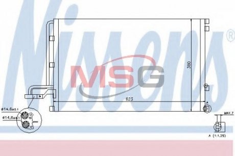 Конденсер VOLVO C 30(06-)2.4 i 20V(+)[OE 30647931] NISSENS 940087 (фото 1)