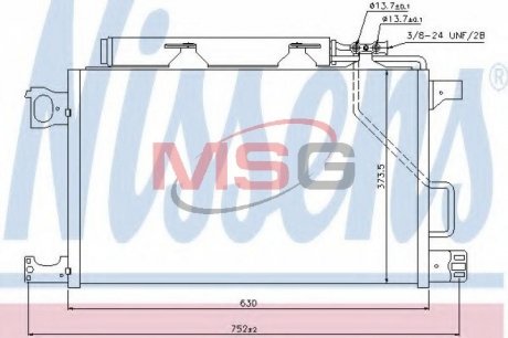 Конденсер MB C W 203(00-)C 160(+)[OE 203 500 21 54] NISSENS 940100