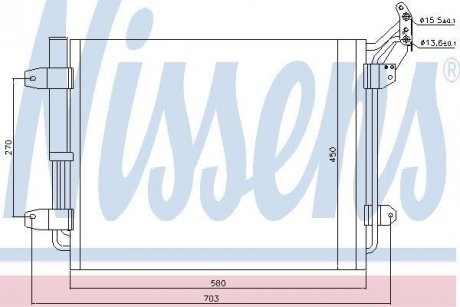 Радіатор кондиціонера First Fit NISSENS 940138