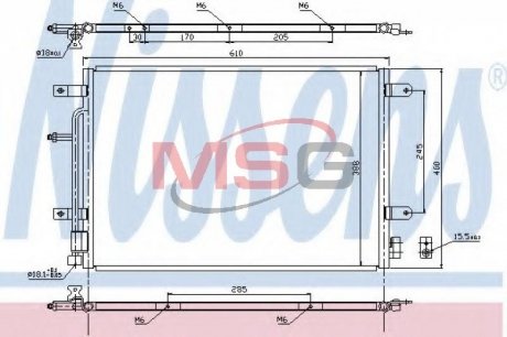 Конденсер кондіционера AUDI A4 3.0D 05- (вир-во) NISSENS 940139