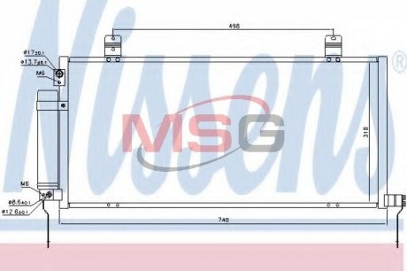 Конденсер MT GALANT(06-)2.4 GDI[OE MR958343] NISSENS 940164