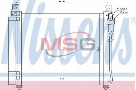 Конденсер KIA PICANTO(04-)1.0(+)[OE 9760607550] NISSENS 940172