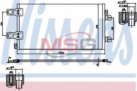 Конденсер RN MASTER II(98-)2.5 dCi(+)[OE 7701066110] NISSENS 940186