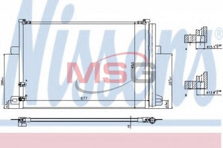 Конденсер VW AMAROK(10-)2.0 TDI(+)[OE 2H0.820.411] NISSENS 940225