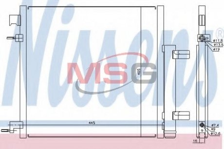 Конденсер CT/GMC SPARK(10-)1.0 i 16V(+)[OE 95480135] NISSENS 940247