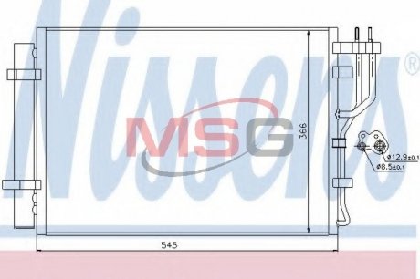 Конденсер HY ix20(10-)1.4 i 16V(+)[OE 97606-1P000] NISSENS 940251