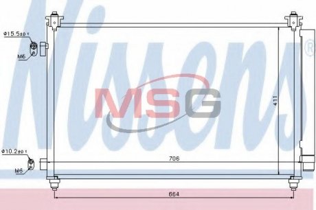 Конденсер MZ CX-9(07-)3.5 i V6(+)[OE TD11-61-480 A] NISSENS 940253