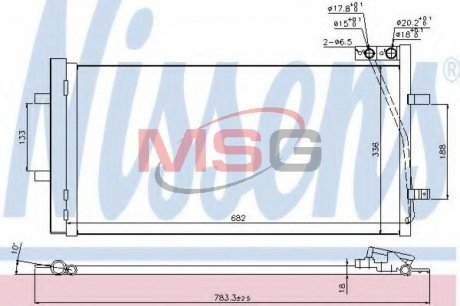 Конденсер AI Q3(11-)2.0 TDi(+)[OE 8U0.260.401 B] NISSENS 940255