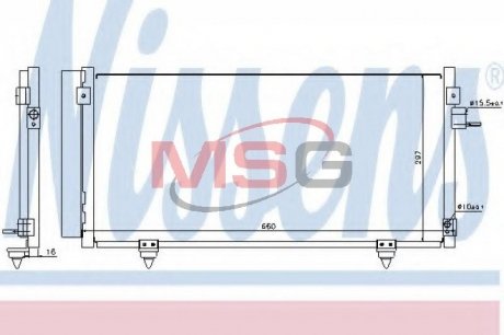 Конденсер SU FORESTER(08-)2.0 D(+)[OE 73210-FG000] NISSENS 940257