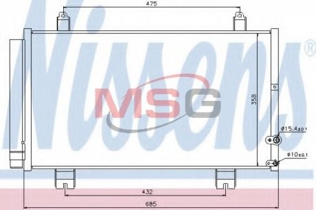 Конденсер LS GS 300(+)[OE 88460-30871] NISSENS 940261