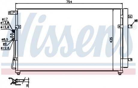 Конденсер KIA CARNIVAL(06-)2.2 CRDi(+)[OE 976064D101] NISSENS 940269