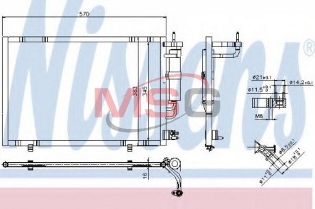 Радіатор кондиціонера NISSENS 940277