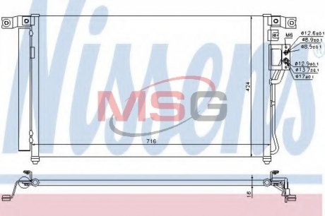 Конденсер HY SANTA FE(06-)2.0 i 16V(+)[OE 97606-2B100] NISSENS 940278