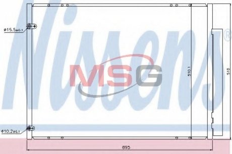 Конденсер LS RX 350[OE 88460-48080] NISSENS 940298