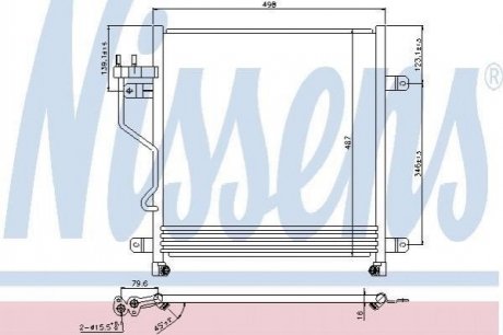 Конденсер JP CHER(01-)2.5 CRD(+)[OE 05183561AA] NISSENS 940323