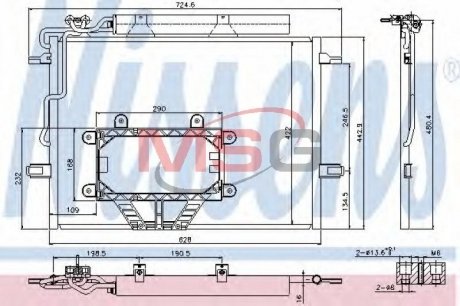 Конденсер MB CLS W 219(04-)CLS 320 CDI(+)[OE 211 500 05 54] NISSENS 940325