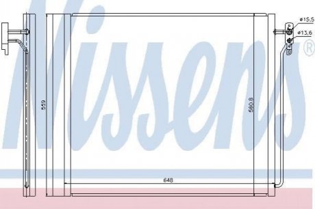 Конденсер RANGE ROVER 2002 - 4.2 SUPERCHARGED(+)[OE LR010843] NISSENS 940343